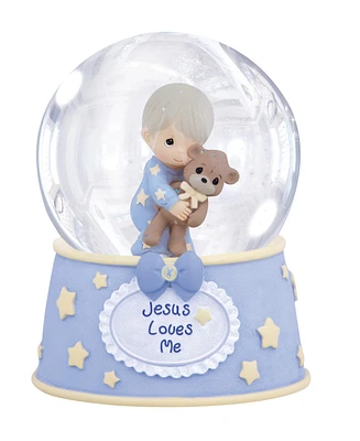 Precious Moments Jesus Loves Me Musical Snow Globe, Boy
