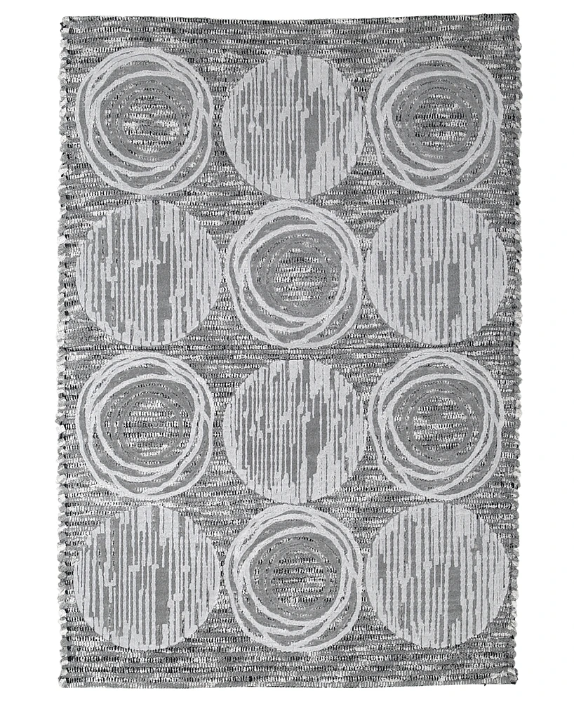 Avanti Galaxy Circle Shimmering Metallic Cotton Bath Rug, 20" x 30"
