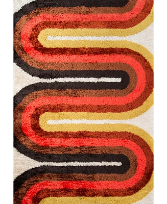 Novogratz Retro Ret-2 Red 5' x 7'6" Area Rug