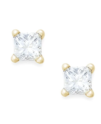 Princess-Cut Diamond Stud Earrings in 10k Gold (1/10 ct. t.w.)