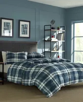 Nautica Crossview Plaid Microsuede 2 Piece Comforter Set, Twin/Twin Xl