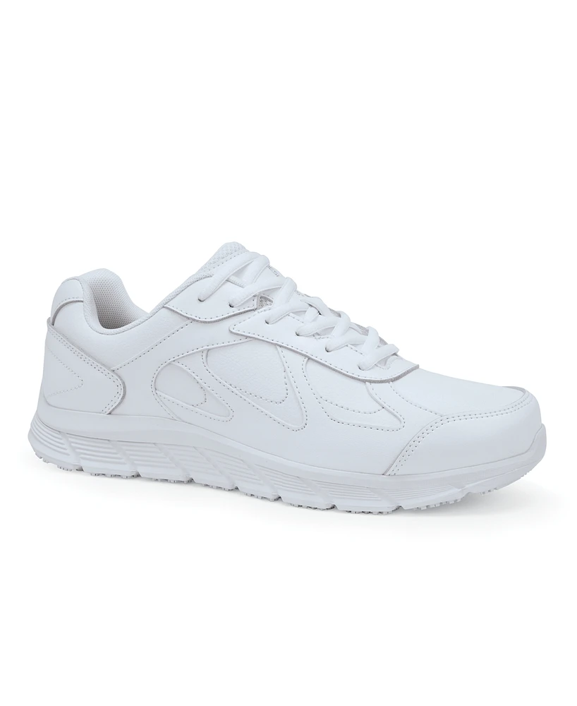 Shoes for Crews Men's Galley Ii Slip Resistant Work Shoes, Water Resistant, White, 8.5