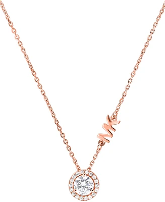 Michael Kors Sterling Silver Cubic Zirconia Pendant Necklace