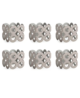 Design Imports Square Die Cut Napkin Ring Set of 6
