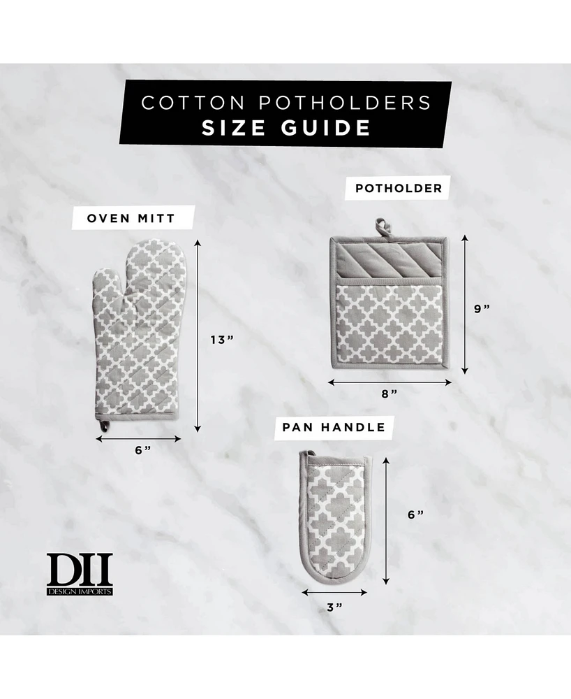 Design Imports Lattice Oven Mitt Set of 2