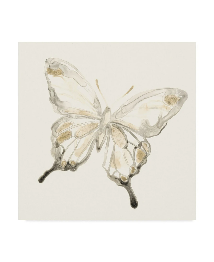 June Erica Vess Sepia Butterfly Impressions Iv Canvas Art - 15" x 20"