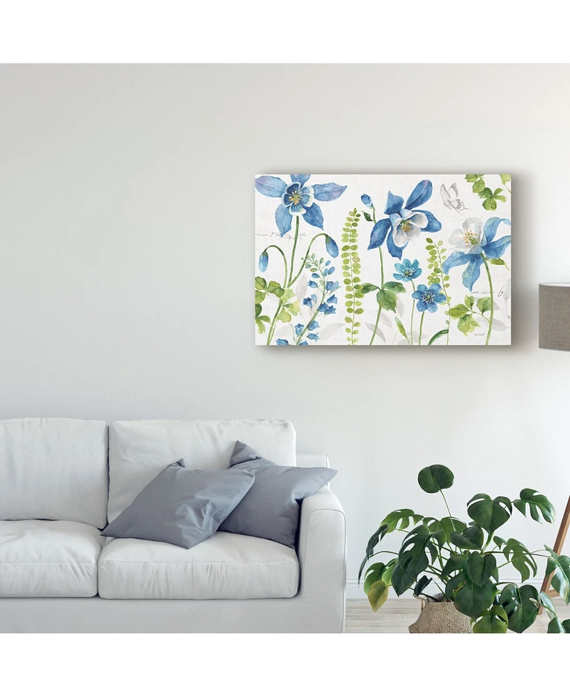 Lisa Audit Blue and Green Garden I Canvas Art - 20" x 25"