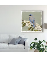 Victoria Borges Bluebird Branch Ii Canvas Art - 15" x 20"