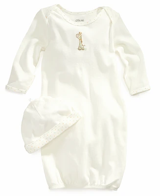 Little Me Baby Boys or Baby Girls Giraffe Gown and Hat, 2 Piece Set