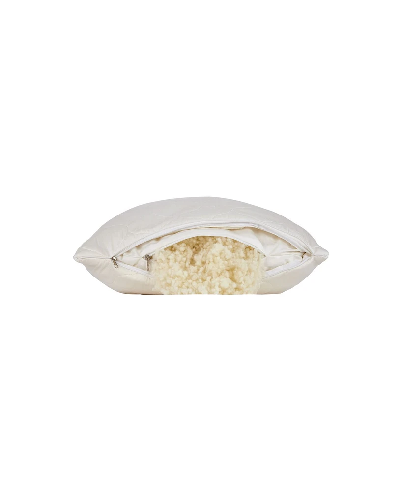 Sleep & Beyond Mywoolly Natural Adjustable and Washable Side Wool Pillow