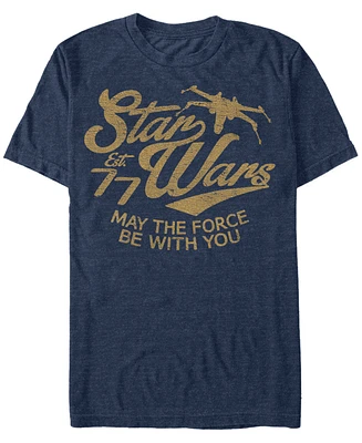 Star Wars Men's Classic May The Force Be With You Text Short Sleeve T-Shirt