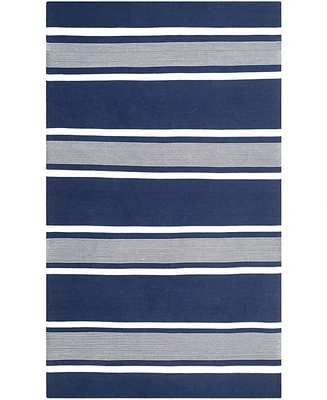 Lauren Ralph Lauren Hanover Stripe LRL2461A Navy 4' X 6' Outdoor Area Rug