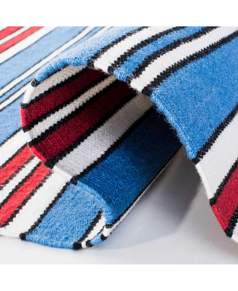 Lauren Ralph Lauren Leopold Stripe LRL2462D Royal Blue 4' X 6' Outdoor Area Rug