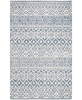 Lauren Ralph Lauren Theresa LRL6650A Ivory and Blue 5' X 8' Area Rug