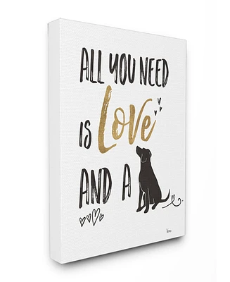 Stupell Industries Dog Lover Typography Canvas Wall Art, 16" x 20"