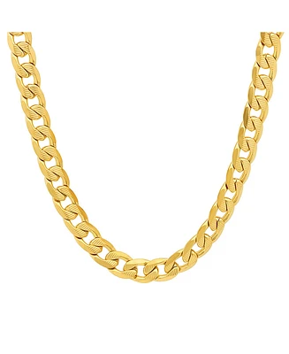 Steeltime Men's 18k gold Plated Stainless Steel Accented 10mm Figaro Chain 24" Necklaces