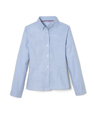 French Toast Plus Size Girls Long Sleeve Oxford Shirt