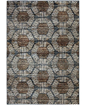 Closeout! Orian Adagio Textured Penny Blue 5'1" x 7'6" Area Rug