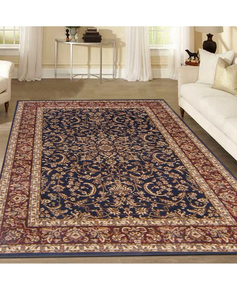 Closeout! Km Home 1318/1541/Navy Navelli Blue 5'5" x 8'3" Area Rug