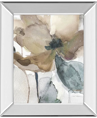 Classy Art Watercolor Poppy I by Carol Robinson Mirror Framed Print Wall Art - 22" x 26"