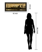 Classy Art Defined City I by Sd Graphic Studio Framed Print Wall Art - 18" x 42"