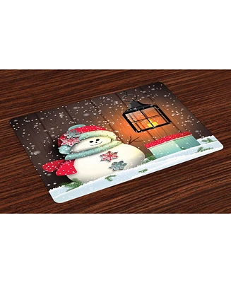 Ambesonne Christmas Place Mats