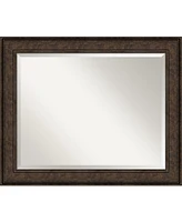 Amanti Art Ridge Framed Bathroom Vanity Wall Mirror, 33.5" x 27.50"