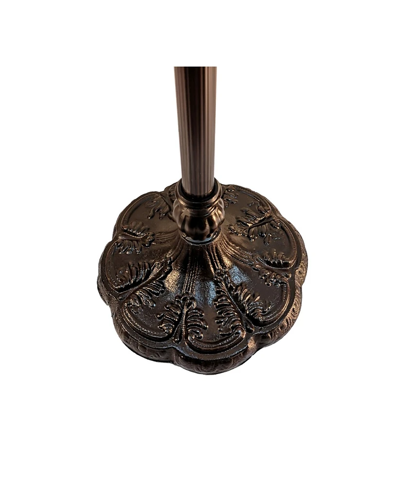 Amora Lighting Tiffany Style Hummingbirds Floral Torchiere Floor Lamp