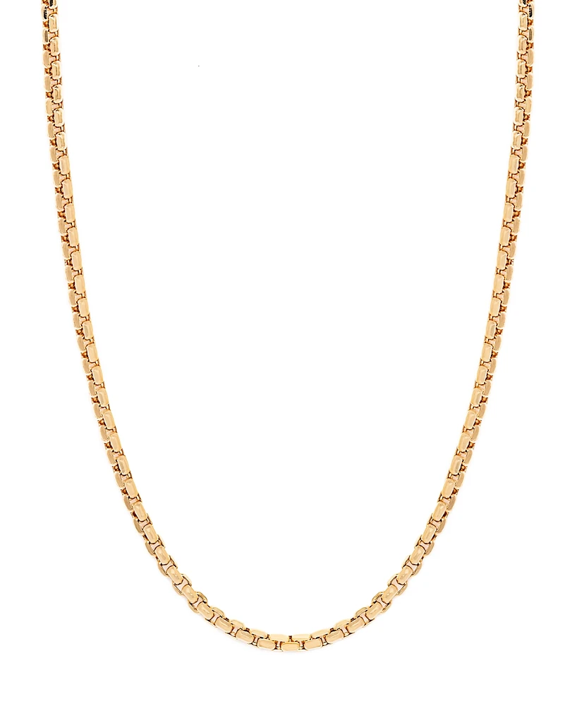 22" Round Box Link Chain Necklace (1-1/2mm) in 14k Gold