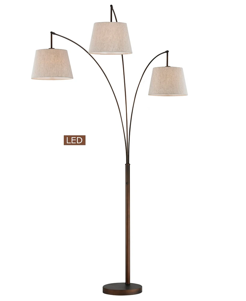 Artiva Usa Luce 84" Led 3-Arch Floor Lamp with Dimmer