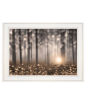 Trendy Decor 4U Enchanted Morning by Lori Deiter, Ready to hang Framed Print, White Frame, 21" x 15"