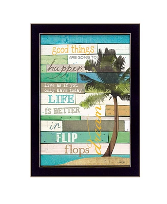 Trendy Decor 4U Good Things By Marla Rae, Printed Wall Art, Ready to hang, Black Frame, 10" x 14"