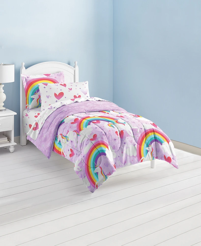 Dream Factory Unicorn Rainbow 7-Pc. Comforter Set, Full