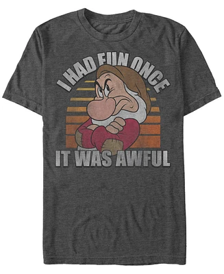 Disney Men's Snow White and the Seven Dwarfs Grumpy Had Fun Once