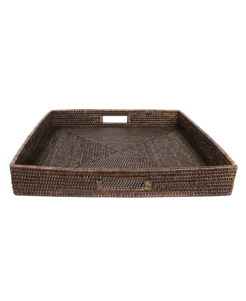 Artifacts Rattan Square Ottoman Tray