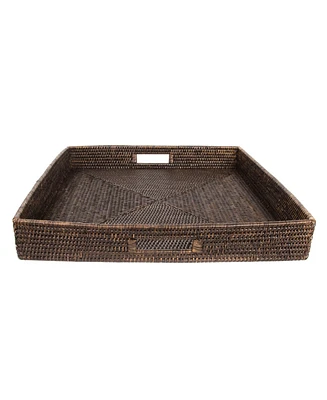Artifacts Rattan Square Ottoman Tray