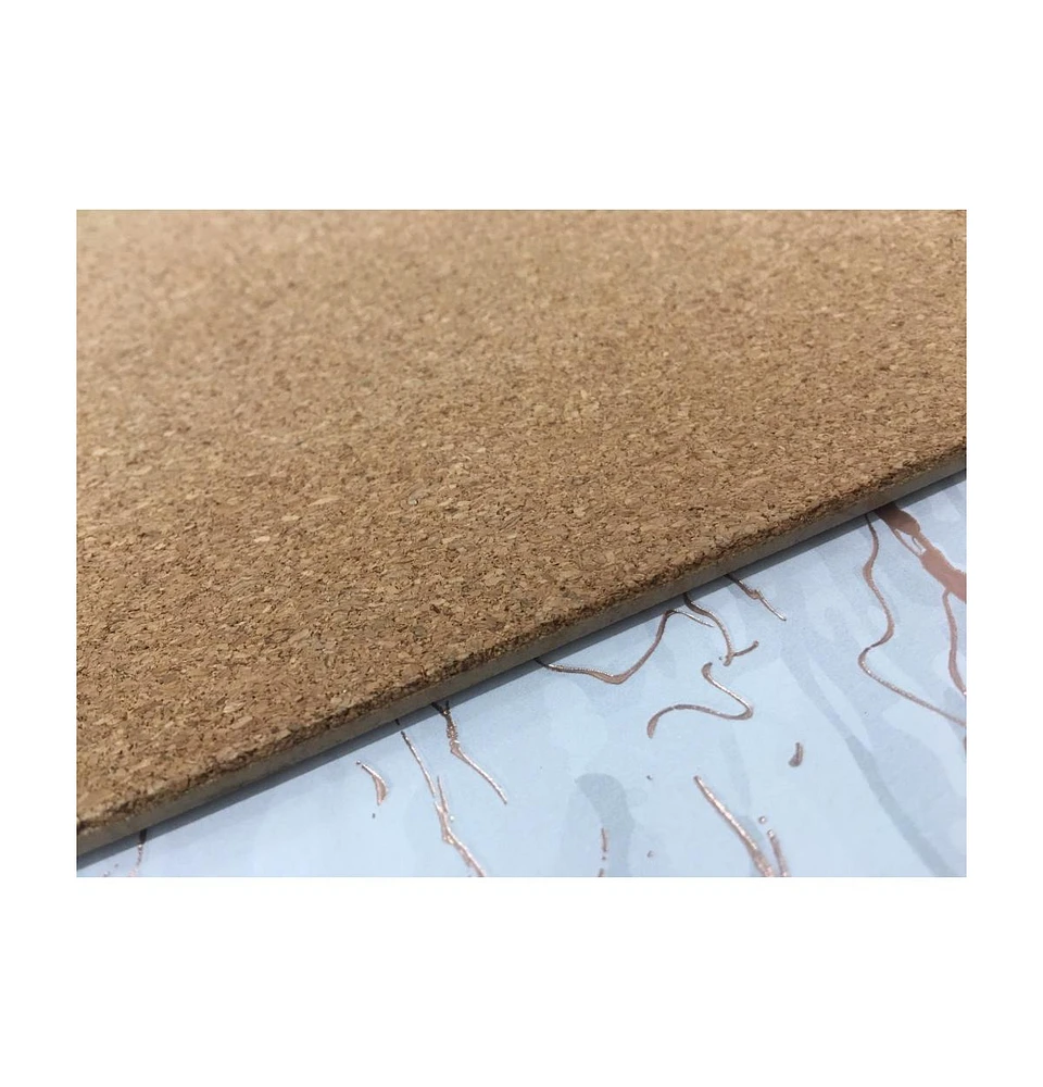 Dainty Home Foiled Marble Granite Thick Cork Heat Resistant 12" x 18" Placemats - Set of 2