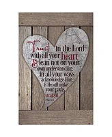Dexsa Trust in the Lord with All Your Heart New Horizons Wood Plaque, 6" x 9"