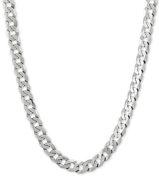 Curb Link 22" Chain Necklace (7mm) in Sterling Silver