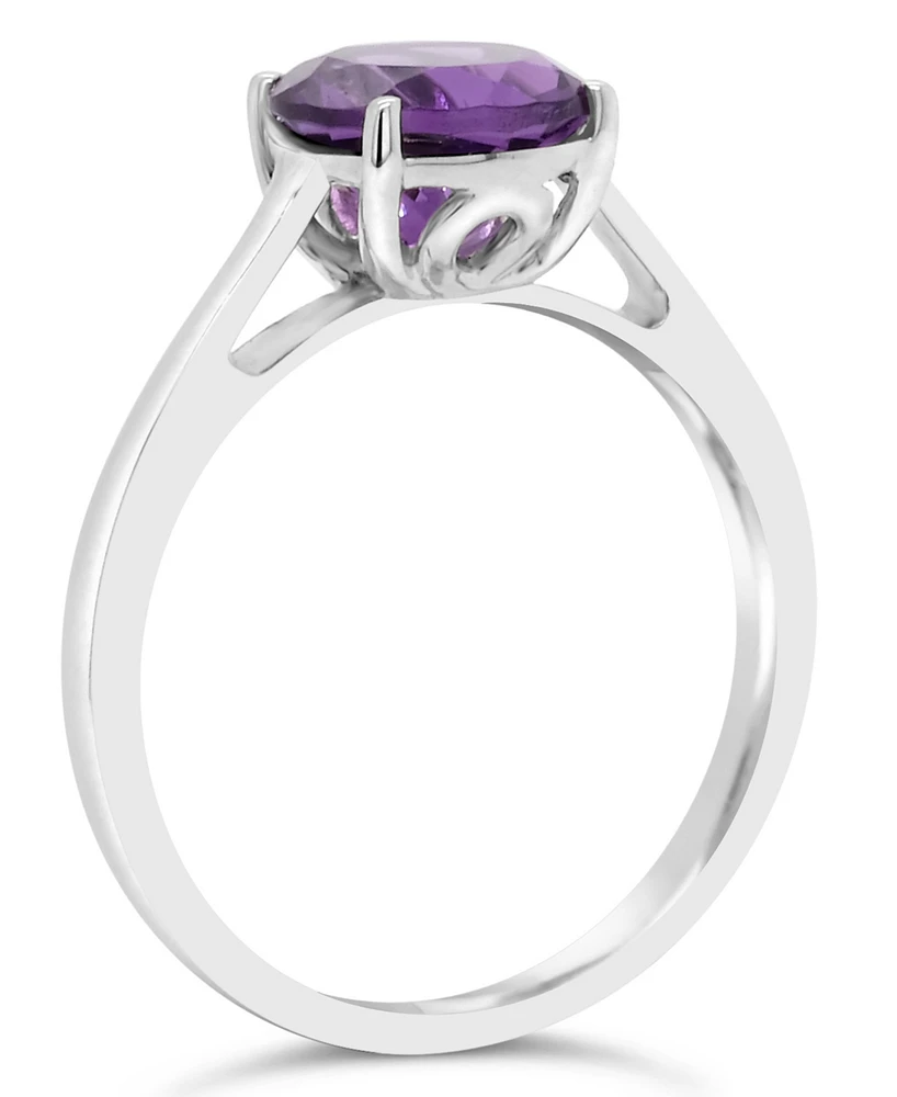 Amethyst (1-3/4 ct. t.w.) Ring Sterling Silver. Also Available Sky Blue Topaz (2-3/8 and Rose Quartz (1-9/10