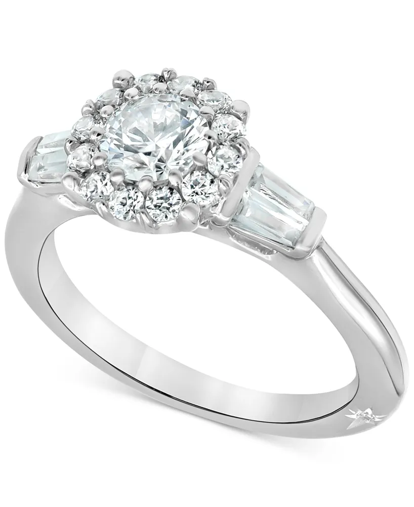 Marchesa Diamond Halo Engagement Ring (1-1/4 ct. t.w.) in 18k White Gold