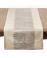 Saro Lifestyle Metallic Banded Table Runner