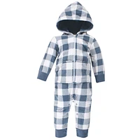 Hudson Baby Boys Plush Fleece All-in-One Playwear