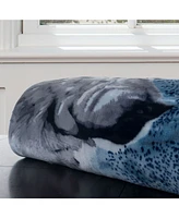Baldwin Wolf Heavy Thick Plush Mink Oversized Throw, 74" x 91"
