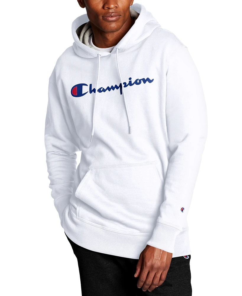 Champion Men's Script Logo Powerblend Hoodie