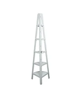 Yu Shan 5-Shelf Corner Ladder Bookcase