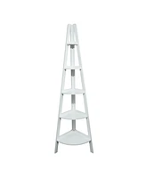 Yu Shan 5-Shelf Corner Ladder Bookcase