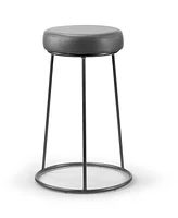 Glamour Home Set of 2 Amie Backless Counter Stool with Gunmetal Frame