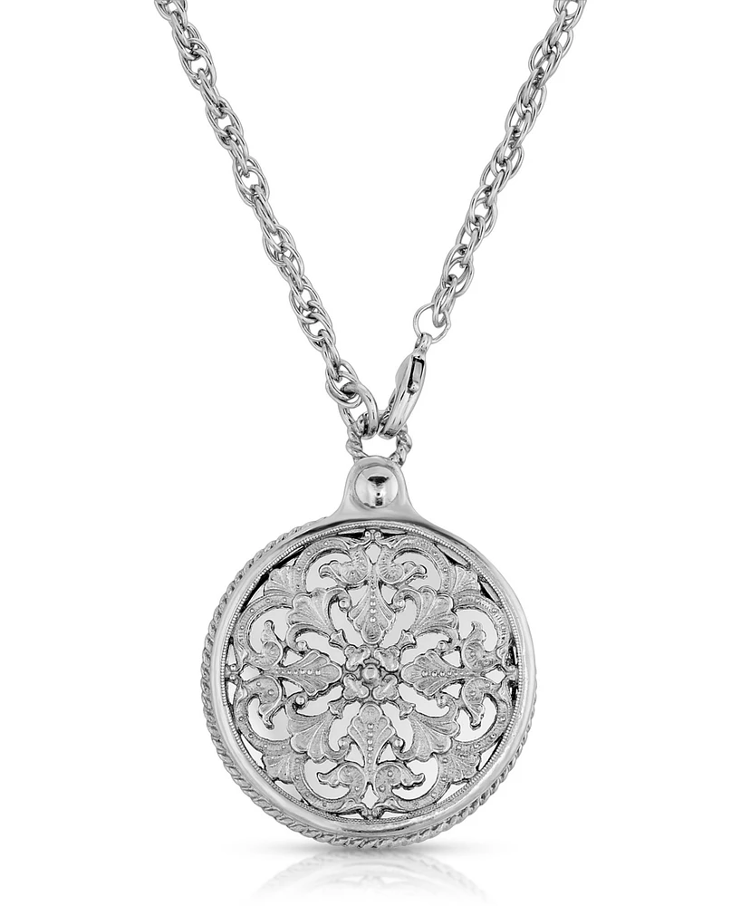 2028 Monastery Mirror Pendant Necklace