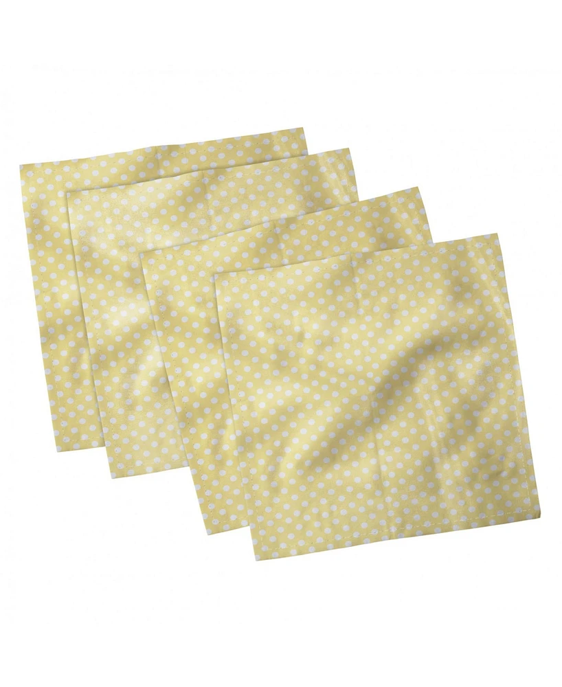Ambesonne Polka Dots Set of 4 Napkins, 12" x 12"
